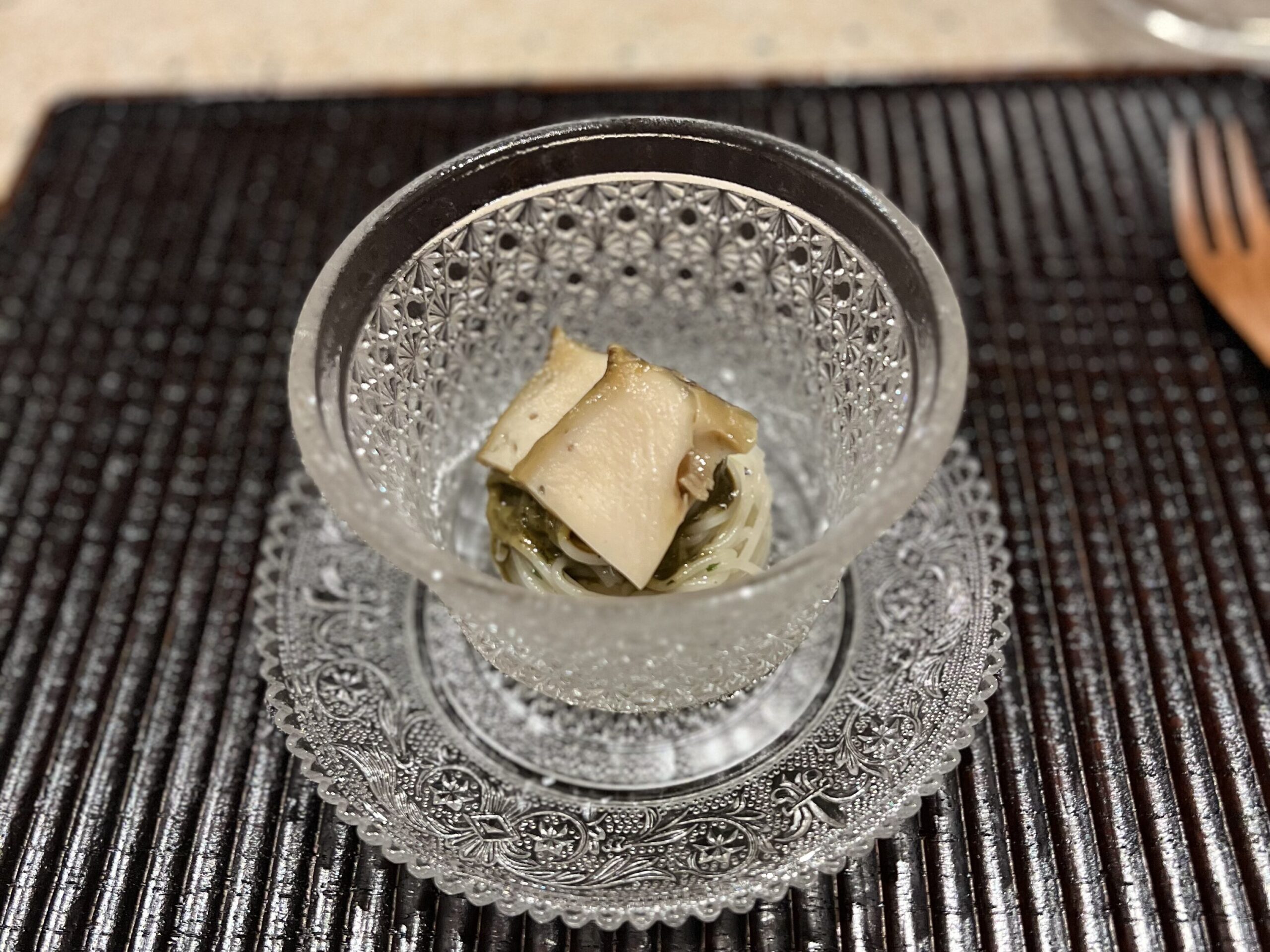 鮑の冷製カッペリーニ